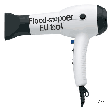 Stopping floods with hair dryers